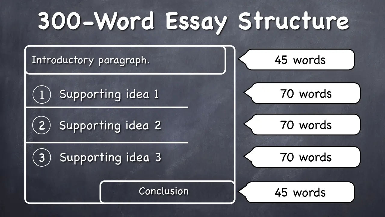 what a 300 word essay looks like